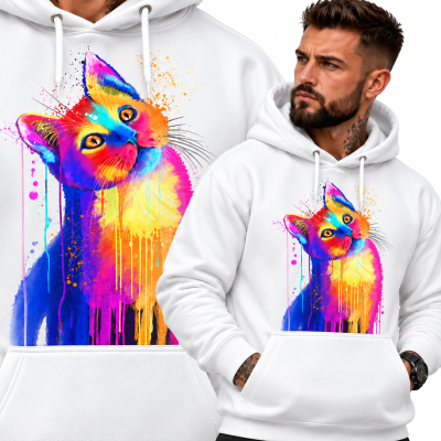 BLUZA Z KAPTUREM ZWIERZĘTA    KOT 1
